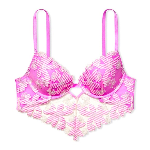 Victoria's Secret Other - NWT Victoria's Secret Luxe Lined Demi Floral Embroidered Bra size 34D